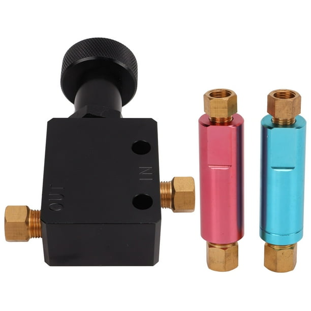 Válvula dosificadora de perilla ajustable 150PSI-1200PSI 260-8419 Válvula dosificadora de freno ajustable Perilla estriada con válvula residual de 2 lb 10 lb para modificación Fugacal Otros