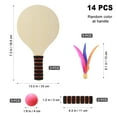 thumbnail image 2 of OUNONA Wood Beach Ball Racket with Anti Slip Handle Assorted Colors Durable Natural Material, 2 of 7