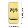 thumbnail image 2 of Stainless Steel Geometric Polygon Ram Animal Classic Slim Money Clip Credit Card Holder, 2 of 2