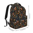 thumbnail image 2 of Xecao Autumn Floral Backpack, a stylish and functional choice for both men and women, is the perfect basic bookbag for college, work, or travel, 2 of 5