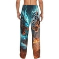 thumbnail image 7 of Salouo Blue Dragon And White Tiger Print Pajama Pants for Men, Lounge Pants Elastic Waistband Casual Men's sleepwear Loungewear Sleep Pajama Pant -Large, 7 of 7