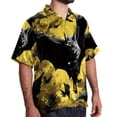 thumbnail image 2 of Bats Men's Hawaiian Printed Short Sleeve Button Down Casual Beach Shirt's, Unisex, 2 of 6