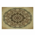 thumbnail image 1 of Zodiac Cutting Board, Micro Cosmos Universe Eastern Lace Mandala Form with Signs on Grunge Backdrop, Decorative Tempered Glass Cutting and Serving Board, Small Size, Brown Tan, by Ambesonne, 1 of 1