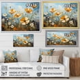 thumbnail image 4 of Designart "Yellow Blue Buttercups Pastel Glow Collage II" Floral Floater Framed Canvas Wall Art, 4 of 7