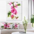 thumbnail image 1 of Pink Flower with Stem and Leaves - Large Floral Canvas Artwork, 1 of 3