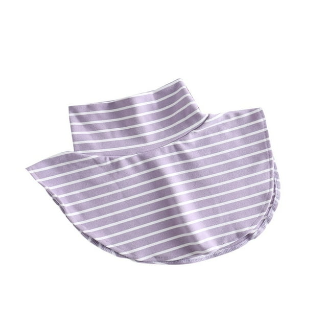 Hauts à Col Montant pour Femmes à Col Montant Détachable Rayé/uni, à Porter à l'Extérieur Ou en Chandail, Blanc, Taille Unique