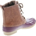 thumbnail image 5 of Axny Dylan Women's Lace Up Two Tone Combat Style Calf Rain Duck Boots, 5 of 7