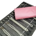thumbnail image 4 of CUKIXA Necklace Roll Organizer, Anti-Tangle 16-Strap Velvet + PU Travel Jewelry Storage Pouch, Open Size 21.65×11.02 in, Outer Black with Black/Grey Lining, 4 of 16