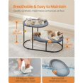 thumbnail image 4 of 2-Tier Elevated Cat Hammock Bed, Breathable Furniture for Multi-Cat Households Indoor and Outdoor, with Removable Washable Mesh, Steel Frame, for Summer, Dove Gray UPCB012G01, 4 of 6
