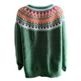 thumbnail image 3 of WTOBBY Women's Fashion Sweater with Round Neck and Color-Block Design, Loose Pullover Long Sleeve Knitted Shirt Top for Casual and Chic Outfits,Mint Green 2XL, 3 of 3