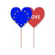 thumbnail image 1 of Nacional del pais de la UE de Europa Palillos de dientes bandera etiqueta de amor selección de pastelitos, 1 of 4