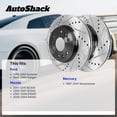 thumbnail image 3 of AutoShack Front Brake Rotors for Ford, Ranger 1998-2009 Explorer 1995-2001, RWD L4 2.3L 2.5L V6 3.0L 4.0L V8 5.0L - E-Coated Drilled & Slotted - ShadowGuard - 11.26" (286 mm), 5-Lug, 3 of 5