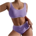 thumbnail image 1 of Conjuntos de bikinis de color sólido sin espalda de cintura alta dividida para mujer OAVQHLG3B Store lin121212, 1 of 3