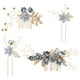 thumbnail image 1 of Juego de 4 peinetas para el pelo de boda hechas a mano, tocado floral para novia, accesorios para el cabello con diamantes de imitación, accesorios para vestido de novia (azul), 1 of 6