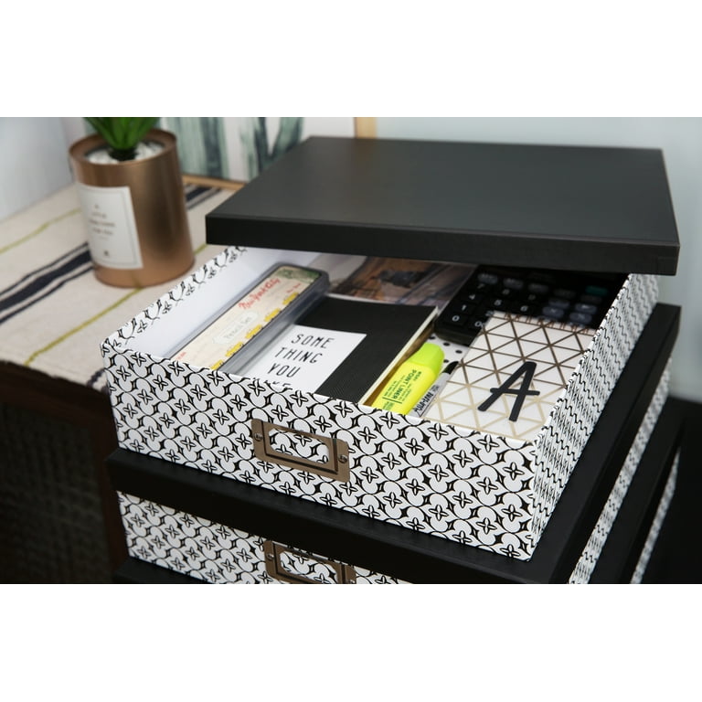 Soul & Lane Decorative Storage Cardboard Boxes with Lids | adamsbargainshop