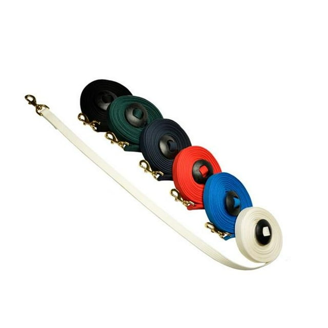 Jacks 10249-WH Cotton Lunge Line with Snap, White