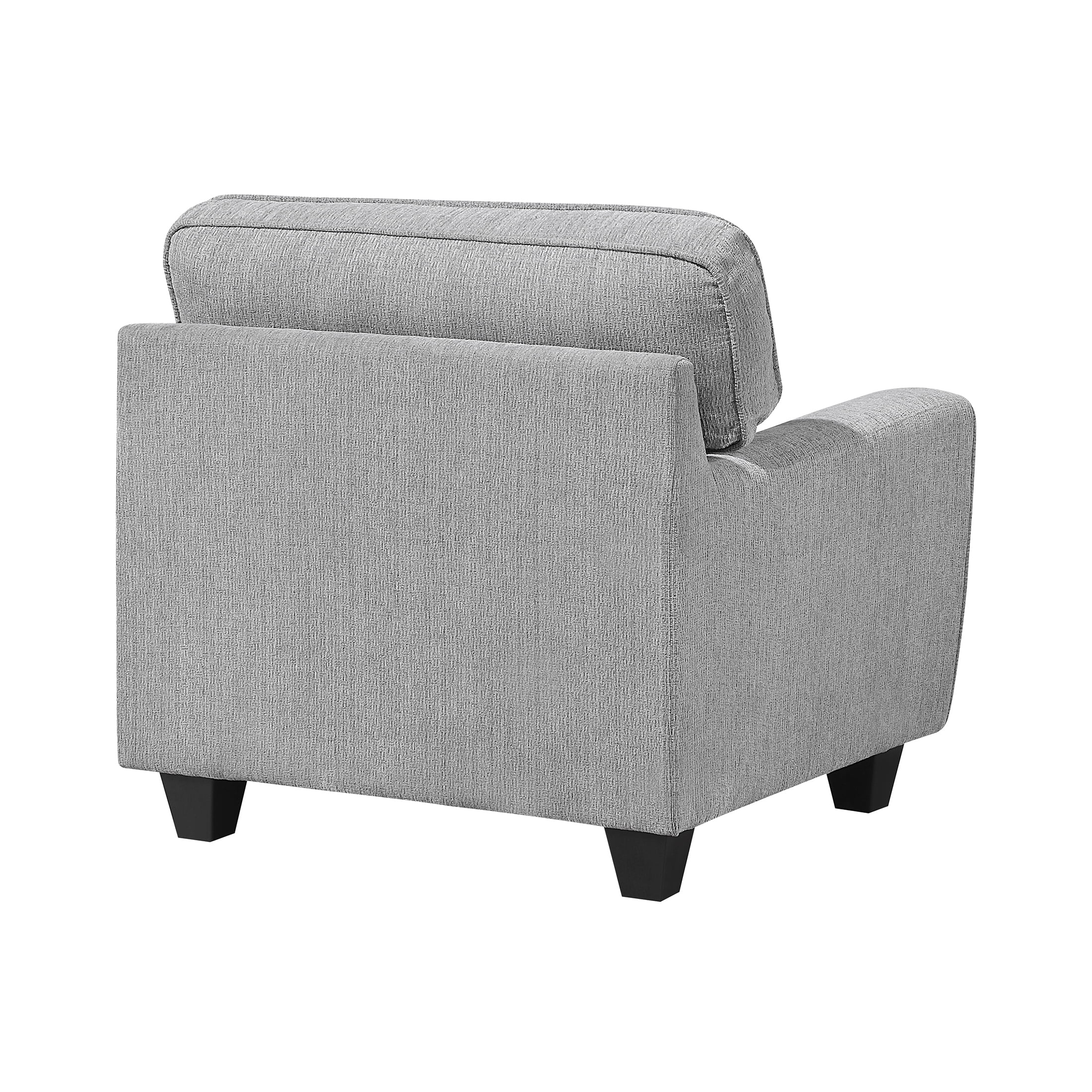 OakvillePark Vintora Chenille Armchair with Pillow, Gray