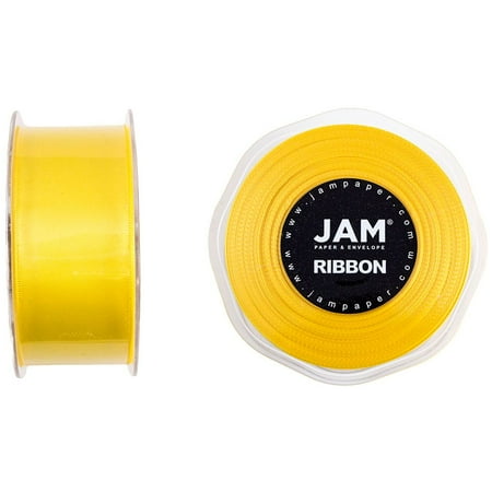 UPC: 0609613735516 | JAM Paper & Envelope Yellow Ribbon  1.5in x 25yd  1 Pack