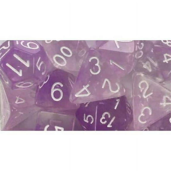 Role 4 Initiative Polyhedral Dice - Amethyst, Arch'd d4's w/White Numbers (7) New
