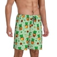 thumbnail image 2 of Xecao St. Patrick's day Print Men's Sleepwear Shorts Pajama Bottom Lounge Short nightwear with Convenient Pockets for Relaxed Home Wear-3X-Large, 2 of 6