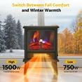 thumbnail image 4 of Flamemore Fireplace Heater with 3D Flame Effect, Indoor Free-Standing 19" Electric Fireplace Infrared Stove, 750W/1500W, 4 of 8