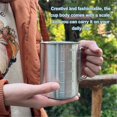 thumbnail image 4 of Outdoor Stainless Steel Camping Mug with Lid, Camping Coffee Cup with Foldable Handle for Hiking Travelling (500ml), 4 of 5