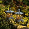 thumbnail image 6 of YardVibe Solar Pagoda Lantern Garden Statue, Energy-Saving Solar Pagoda, Zen Garden Decor, Japanese Yard Lamp Landscape Decor, Imitation Stone Material, for Landscape Balcony/Patio/Porch Yard, 6 of 6
