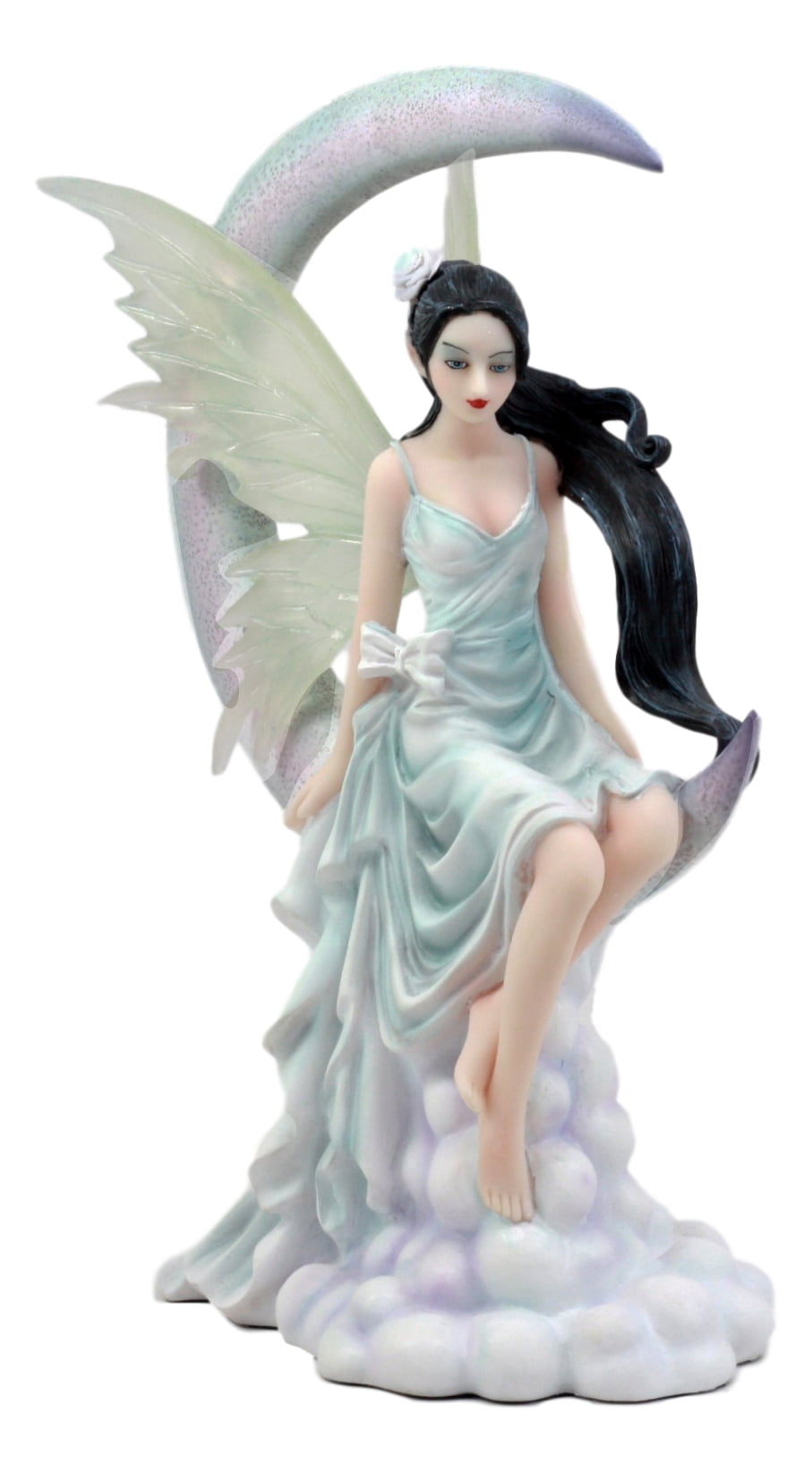Ebros Large Celestial Crescent Moon Air Wind Elemental Fairy Statue 10.