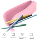thumbnail image 4 of Bolsa De Silicona Con Cremallera Para Lápices, Mini Bolsa De Silicona Hermética Para Suministros De Maquillaje Cosmético Para Viajes De Negocios Y Escuela ANGGREK Rosa, 4 of 8