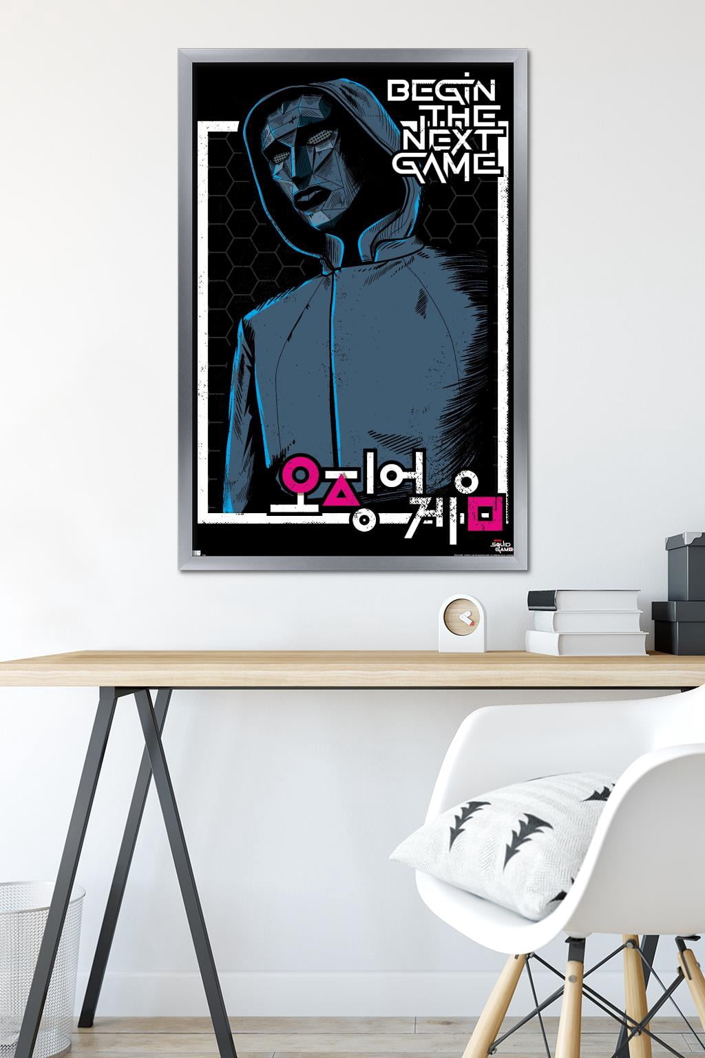 Netflix Squid Game - Begin the Next Game Wall Poster, 22.375" x 34" Framed