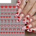 thumbnail image 2 of Adhesivos para uñas GJJBQTT con forma de corazón, 6 hojas, color blanco y negro, 2 of 7