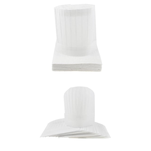 40 gorros desechables, gorros de cocinero, panadero, servicio de comida, , 11 pulgadas Yotijar Sombreros desechables Chef High Hat