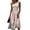 Light pink, variant on Sleeveless Ruched Waist Midi Dress for Women - Elegant A-Line Round Neck Sundress with Vibrant Botanical Floral Print, Boho Summer Beach Party Flowy Gown Blue L