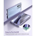 thumbnail image 6 of SURITCH for Samsung Galaxy S22 Ultra Clear Case 6.8" (Only), [Built-in Screen Protector] Full Body Protective Hard Shell+Soft TPU Phone Case for Samsung S22 Ultra -(Purple Edge), 6 of 7