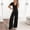 Black, variant on Womens Summer Short Sleeve Jumpsuits High Waist Low Cut Casual Neck Fit And Flare Long Pants Rompers Winter Jumpsuit Bodysuit Juniors Ladies Long Sleeve Rompers Necks Body Jumpsuit for Juniors Dressy
