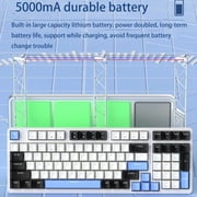 MageGee 95% mechanical three-mode keyboard, Star98 wireless Bluetooth gaming keyboard, black and white mix and match blue whale