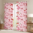 thumbnail image 2 of Erosebridal Pink Bow Cherry Black Out Curtains, Girly Princess Cartoon Curtains Pack of 2 (42x63 Each), 2 of 6
