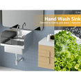 thumbnail image 5 of VINGLI Commercial Stainless Steel Hand Wash Sink, Wall Mount Utility Sink with Faucet, Bar/Prep Sink with Side Splash Guard, Heavy Duty Hand Washing Sink for Restaurant Home RV Kitchen, 17 x 15 x 14, 5 of 10
