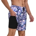 thumbnail image 2 of Vsdgher Skull star crystal for Mens Swim Trunks with Compression Liner Swim Shorts Swim Suits Board Shorts-Medium, 2 of 6