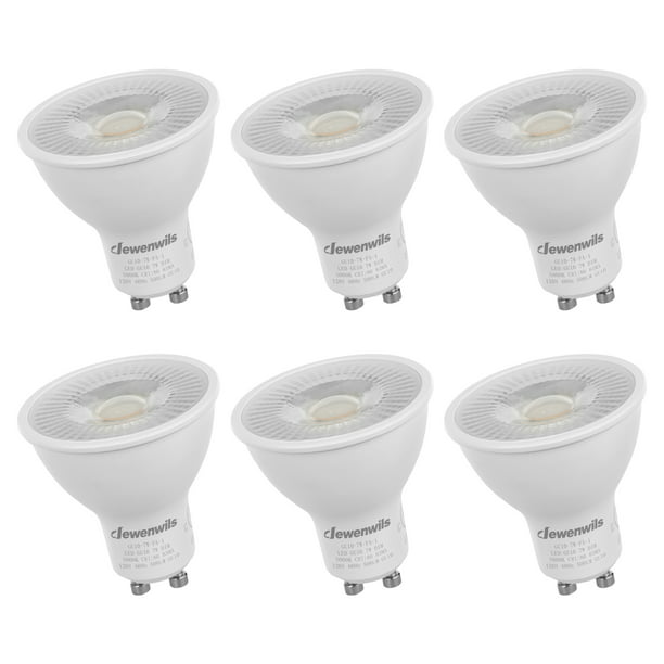 Voetzool gebrek Toegeven DEWENWILS 6-Pack GU10 LED Dimmable Bulb, 500LM, 5000K Daylight Track  Lighting Bulb, 7W(50W Halogen Equivalent) LED Bulbs, UL Listed - Walmart.com
