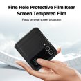 thumbnail image 5 of ELEHOLD for Samsung Z Flip 4 6.7 inch Slim Advanced Leather Texture Case, 360 Degree Rotatable Ring Buckle Magnetic Absorption Tempered Film Protection Shockproof Folding Case,Black, 5 of 11