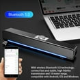 LED TV Sound Bar Computer Speakers AUX Wired Wireless Bluetooth Speaker