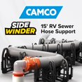 thumbnail image 2 of Camco Sidewinder 15-Ft RV Sewer Hose Support - Features Flexible Telescoping Design for Avoiding Obstacles & Deep Cradles Secure RV Sewer H, 2 of 6