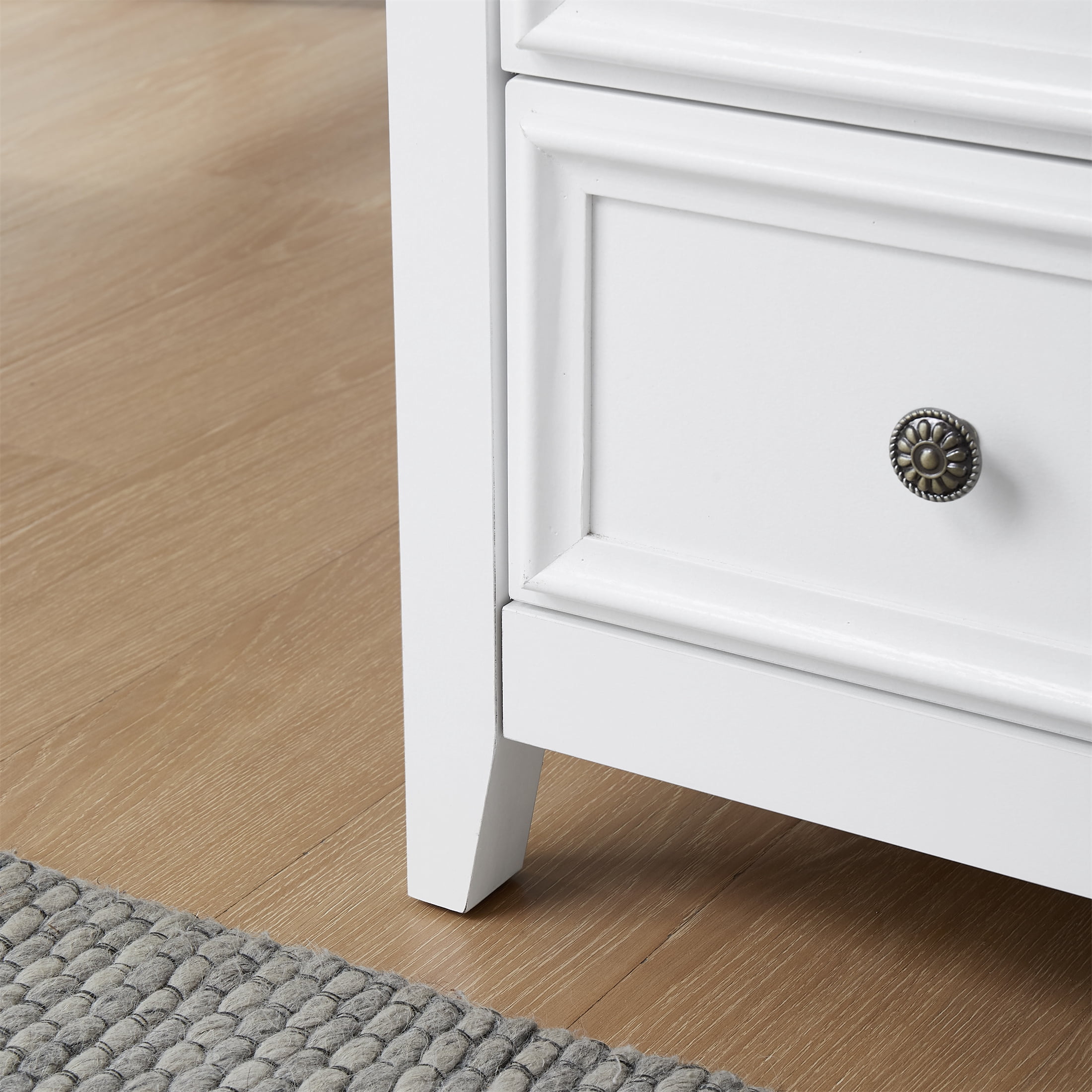 Aukfa 5 Drawer Tall Dresser Chest of Drawers Closet Organizers for Bedroom Living Room,White