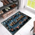 thumbnail image 3 of Hearth & Gear 3D Floral Print Doormat Set Modern Bath Rug And Entryway Carpet With High Absorbency Machine Washable Floor Mat For Bathroom Front Door Indoor D Fringe Plaid Blanket Blanket Cute Hand, 3 of 4