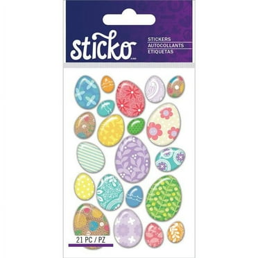 Sticko By Cathy B. Vellum Stickers - Patty Cakes Design (Glitter & Raised Details)