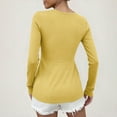 thumbnail image 3 of ameIAEA Women's Knot Front Tops Long Sleeve V Neck Casual Shirts Trendy Tops Fall Outfits, 3 of 9