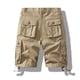 thumbnail image 3 of pstuiky Pantalones cortos de entrenamiento para hombre, Pantalones cortos cargo de talla grande para hombre, con múltiples bolsillos, holgados, para playa y verano, 3 of 3