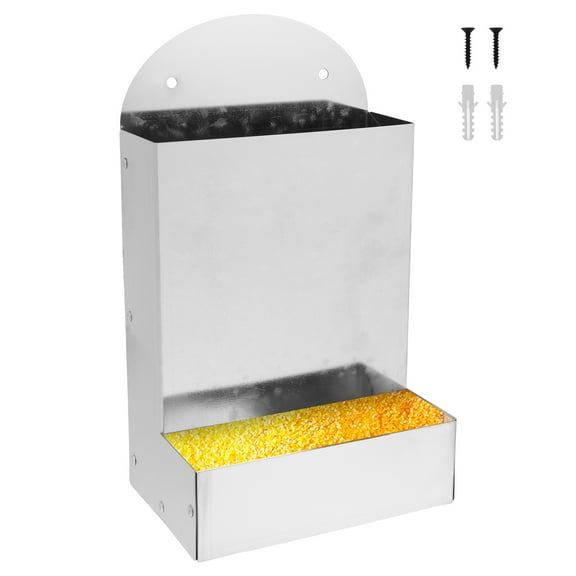 Keyohome Chicken Oyster Shell Feeder Metal Rooster Farm Grit Dispenser Large Automatic Poultry Feeding Accessory for Duck Chicken Poultry