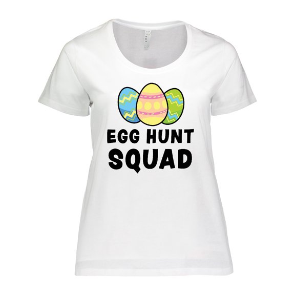 Inktastic Egg Hunt Squad with Easter Eggs Women's Plus Size T-Shirt